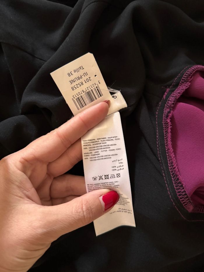 Robe violet prune Kookaï fluide taille 38 M - photo numéro 9