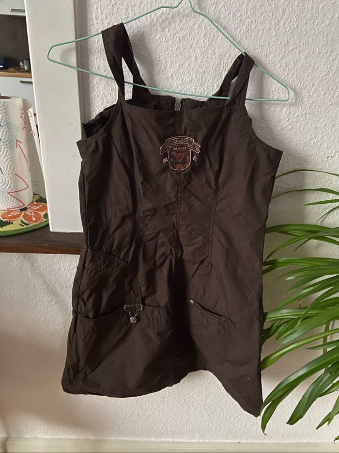 Robe style salopette marron
