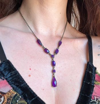 Collier pierres violettes Whimsical Whimsigoth