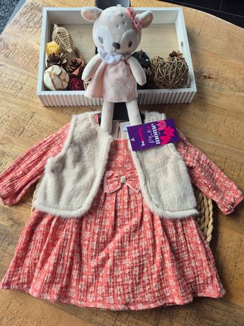 Robe et Gilet Bebe 9 mois
