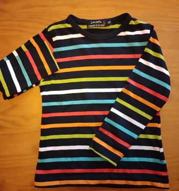 Tee shirt manches longues 3 ans neuf Les Petits coeurs à la mer