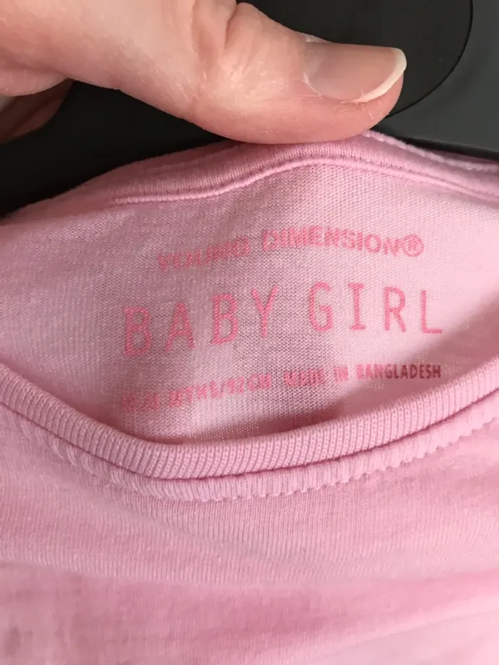 T shirt manches longues rose neuf 18-24 mois - photo numéro 3