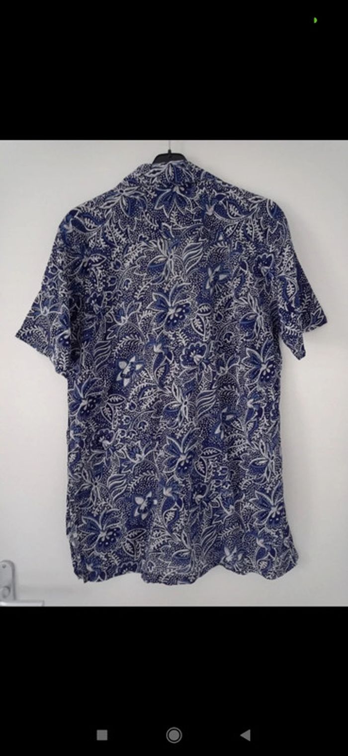 Tunique fleurie blanche et bleu - photo numéro 4