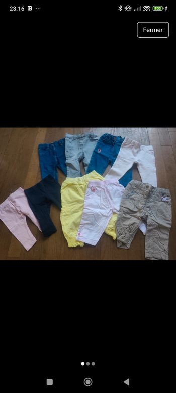 Lot pantalons 6 mois fille