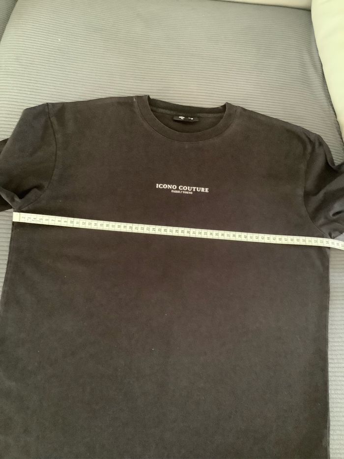 T-shirt noir avec inscription Icono Couture Paris/Tokyo Taille M - photo numéro 7
