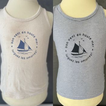Débardeur garçon petit bateau