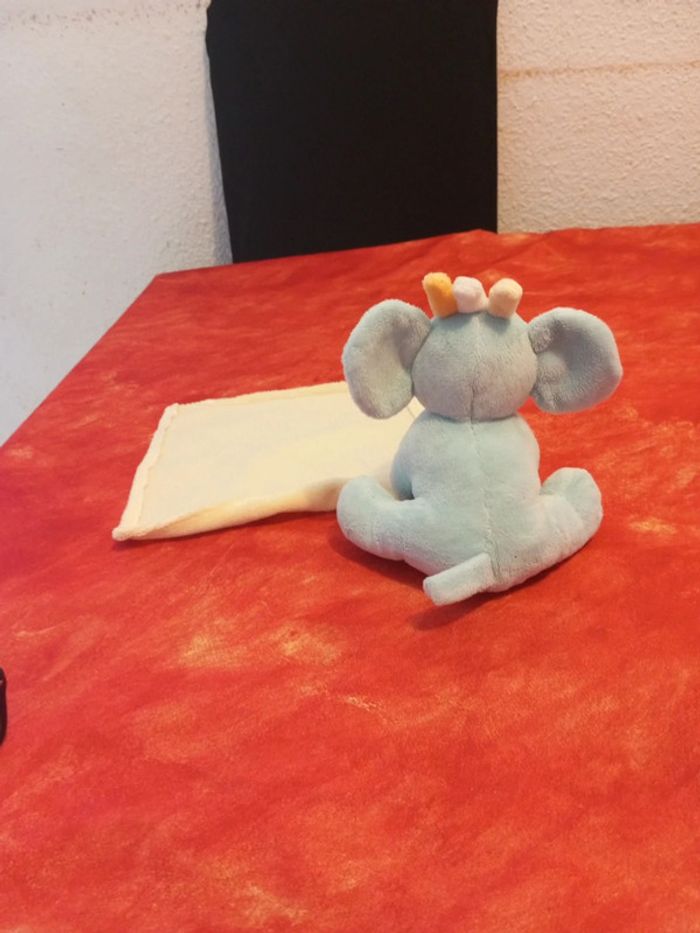 Doudou Éléphant bleu kimbaloo, la halle - photo numéro 4