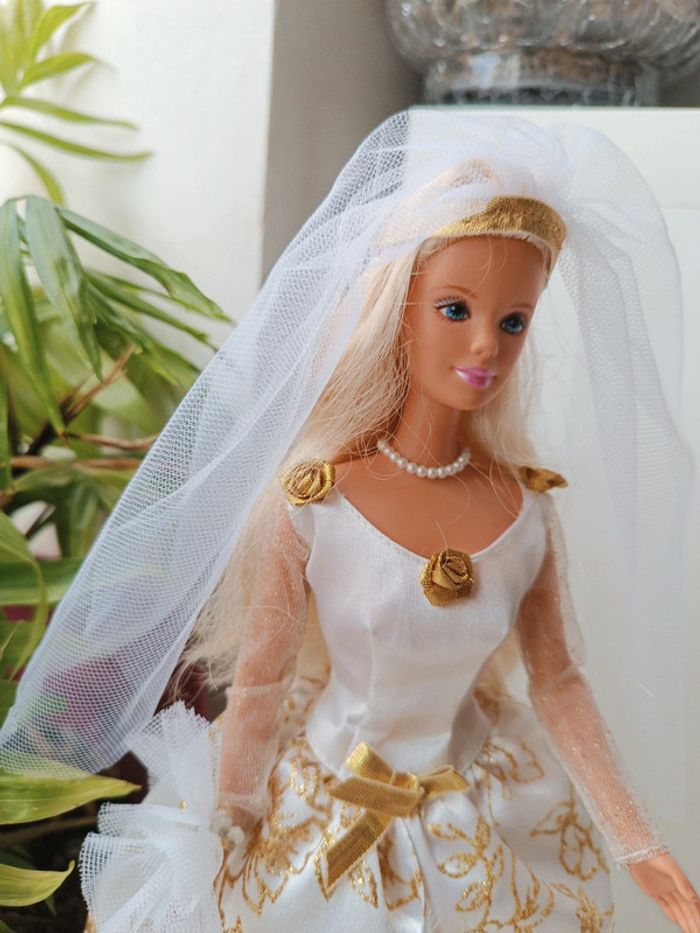 Barbie mattel doll poupée mannequin club mariage jeune mariée wedding wedd 1997 beautiful bride - photo numéro 3