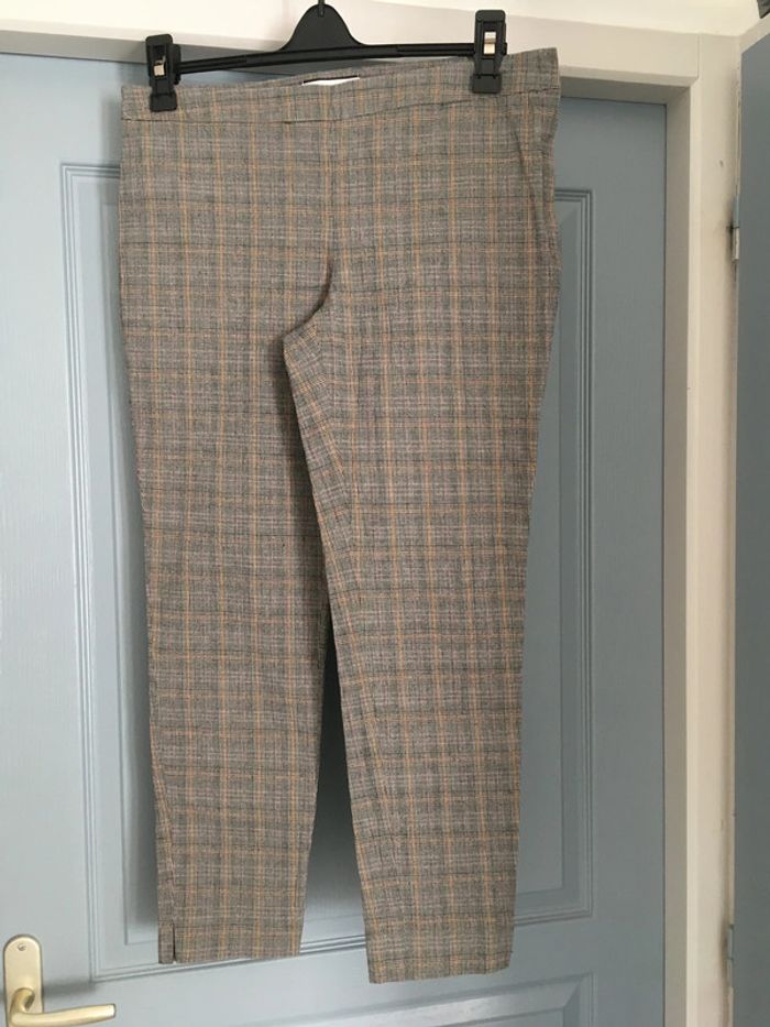 Pantalon à carreaux gris ajusté Nafnaf taille 42