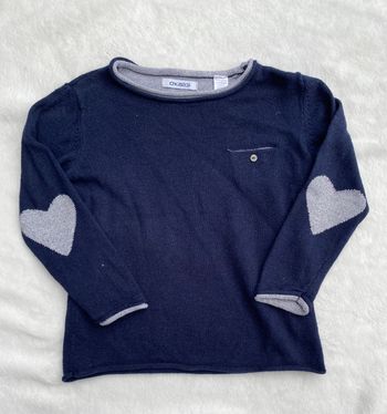 Pull okaidi 2ans coudière cœur