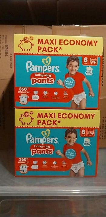Couches  pampers pant taille 8.... (2× 58)