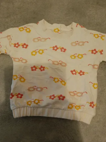Pull la redoute lunettes roses et oranges 6mois