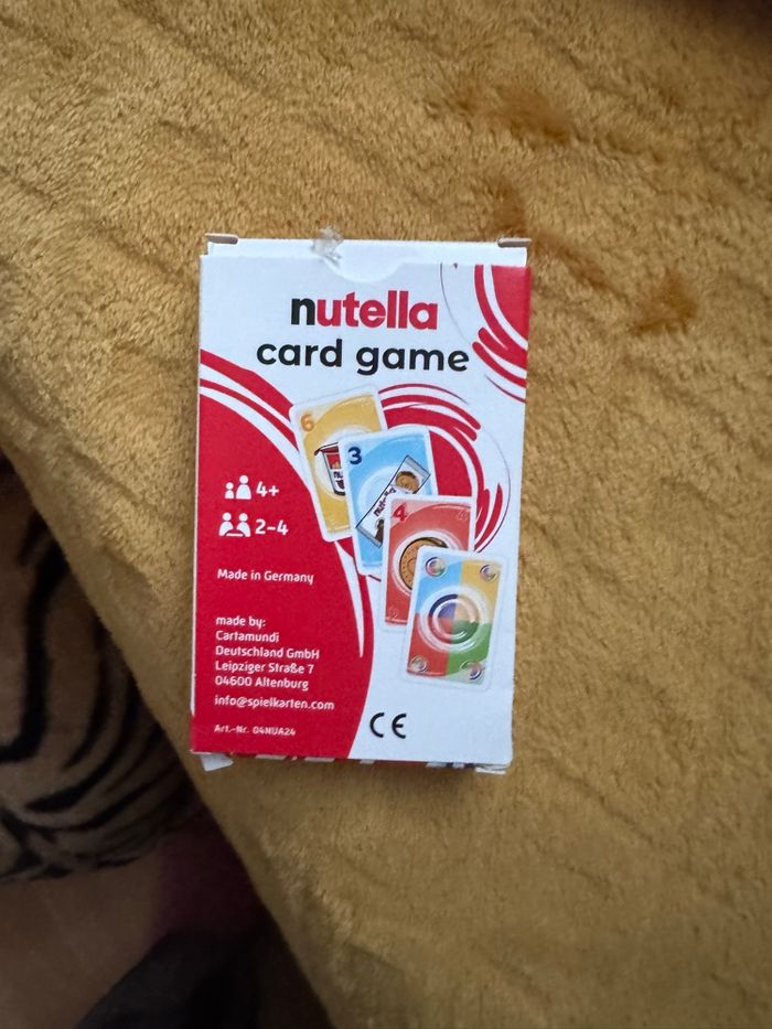 Jeu de cartes nutella - photo numéro 3