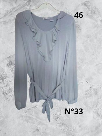 N°33 Blouse grise T46. Anne Weyburn.