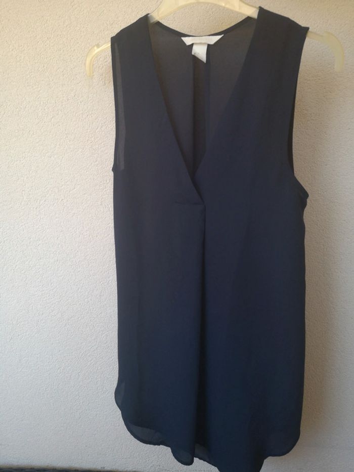 Chemise sans manche bleu marine H&M femme XS