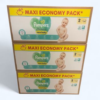 Lot de 3 Maxi Pack de 104 (donc 312) couches Pampers Harmonie [taille 2 : 4 à 8 kg]