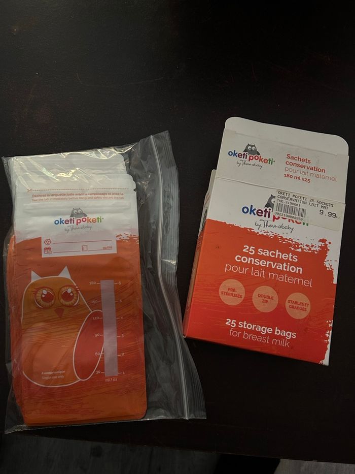 Sachet conservation lait