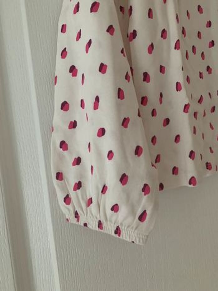 T-shirt manches longues motif rose Catimini neuf en 8 ans - photo numéro 3