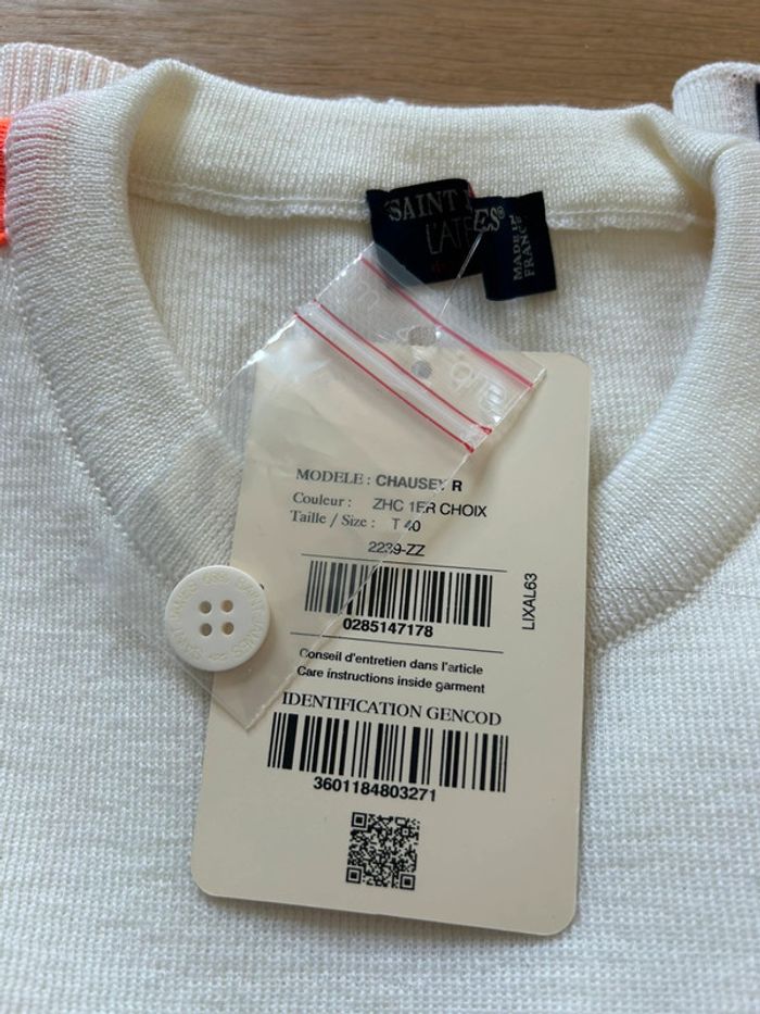 Pull laine Saint James modèle Chausey Neuf taille 40 made in France - photo numéro 12