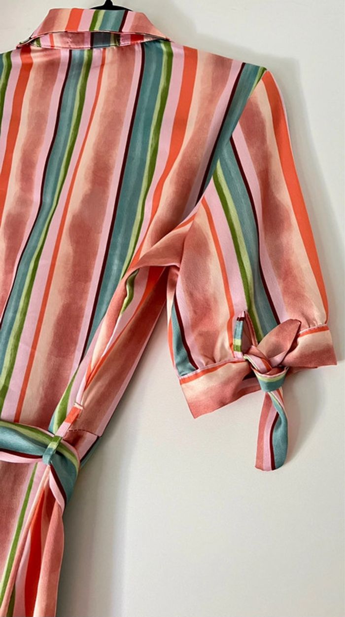 Robe à rayures avec ceinture Taille 38 - photo numéro 4