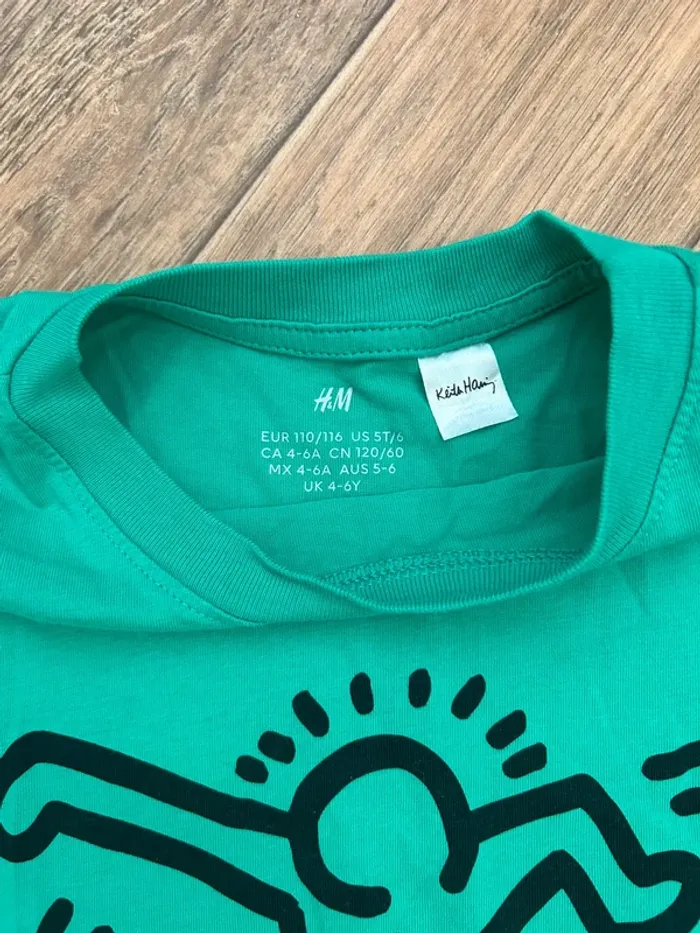 T-shirt. Vert H&M / 5-6 ans. - photo numéro 2