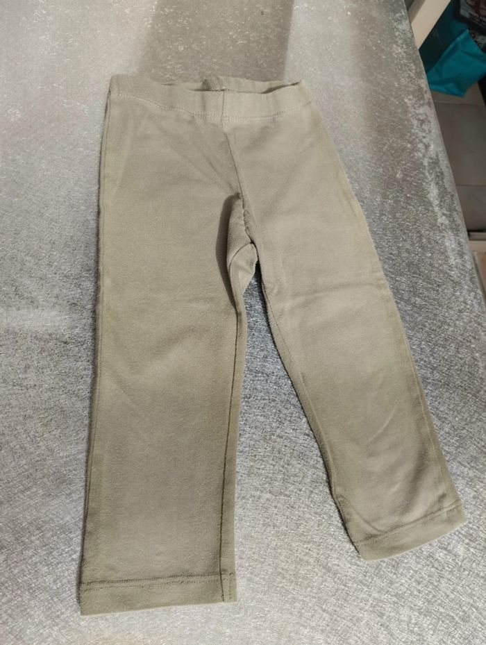 Legging 3/4 vert kaki 5 ans fille kiabi