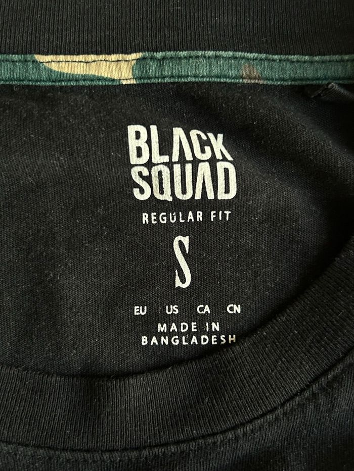 T-shirt homme Black Squad “Regular fit” S noir à motif camo - photo numéro 2