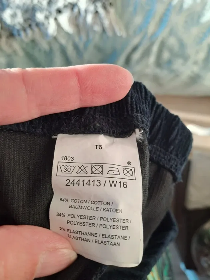 Pantalon femme velours comme neuf porté 1 fois T6 noir - photo numéro 6