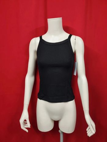 NA-KD Débardeur côtelé à col rond noir * taille S *