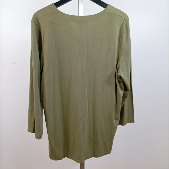 Top manches longues kaki à poches – Caroll – Taille S A795 - photo numéro 6