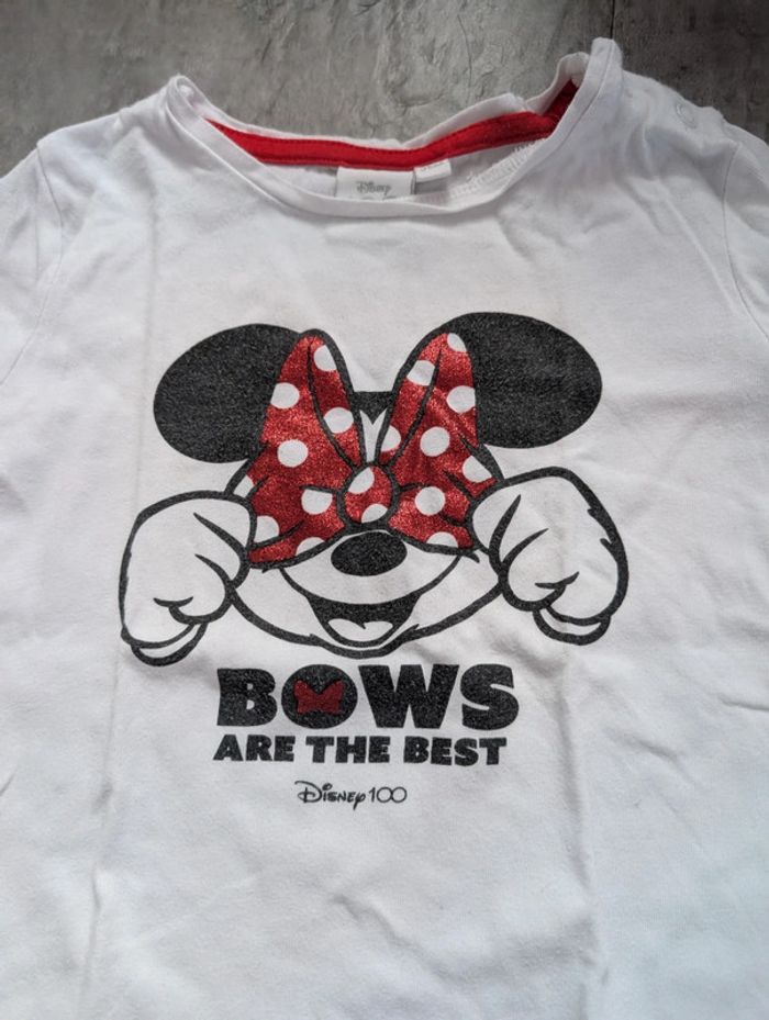 T-shirt à manches longues fille 3 ans Minnie - photo numéro 2