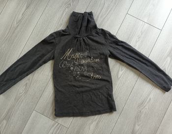 T-shirt manche longue avec col roulé