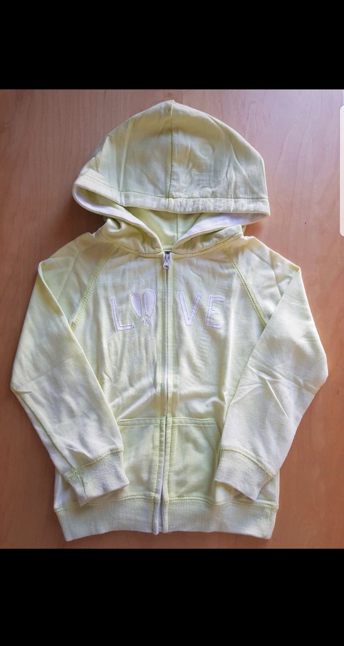 Sweat zippé à capuche enfant fille 6 ans