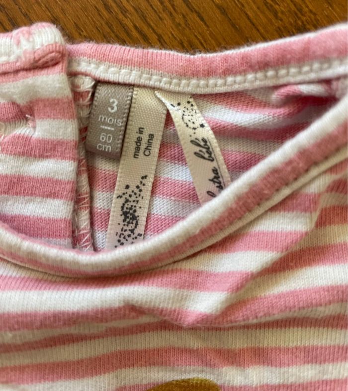 T-shirt à manches longues bébé fille 3 mois - photo numéro 3