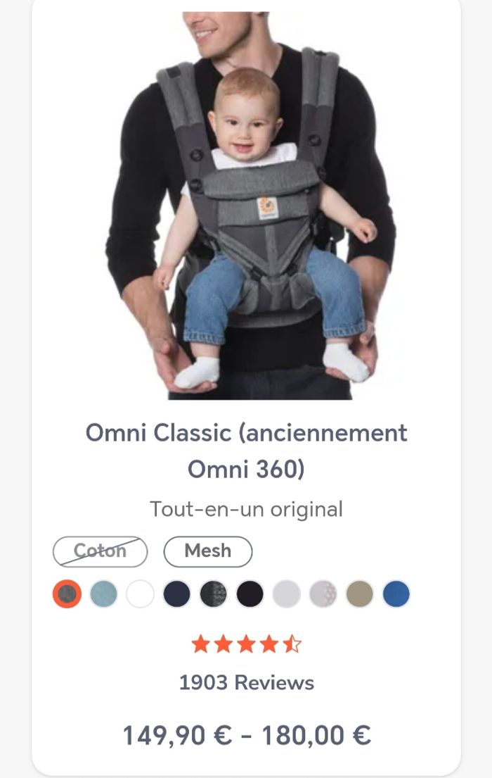 Porte bébé ergobaby - photo numéro 6