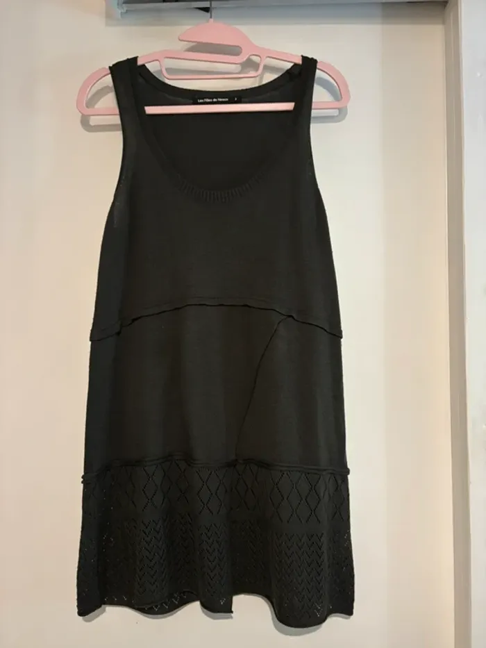 Robe grise sans manches ajourée – Les Filles de Neaux – Taille 2