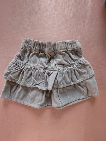 Jupe en velours gris