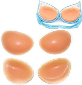 Paire de Volumateurs/Coussinets en Silicone pour Soutien-Gorge et Maillot de Bain, Push Up/Faux Seins