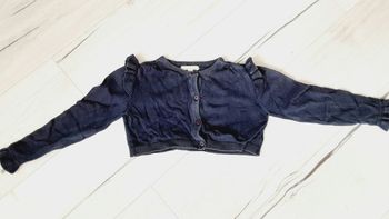 Vêtement fille gilet court bleu marine Vert Baudet 6 ans