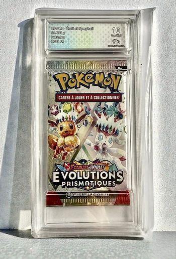 ✨ Booster Pokémon EV8.5 Évolutions Prismatiques – Évoli & Nymphali – Gradé 10 Gem Mint