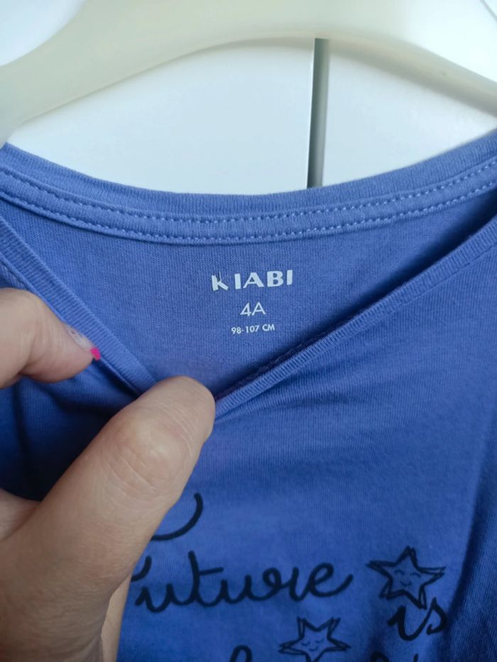 Polo manches longues violet Kiabi taille 4ans - photo numéro 3