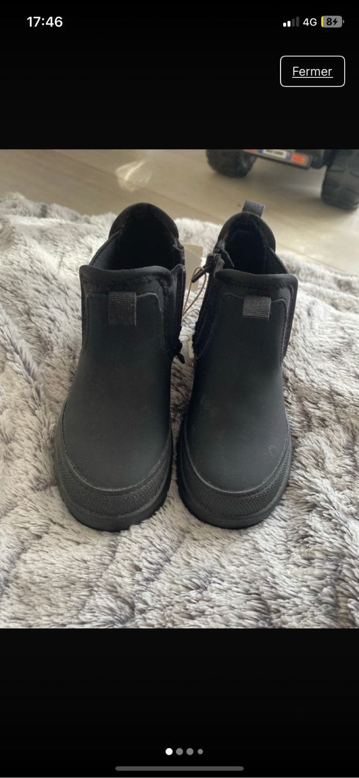Botte noir garçon taille 23 Zara - photo numéro 2