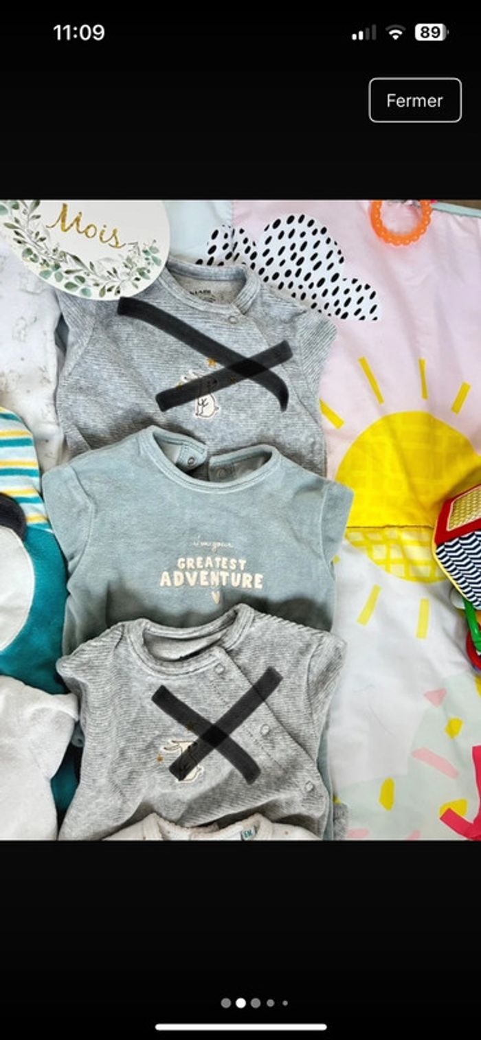 Lot de 9 pyjamas velours 6 mois - photo numéro 9