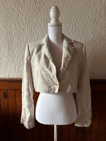 Blazer Cropped ZARA - Lin, Coton & Chanvre - Taille M / 38