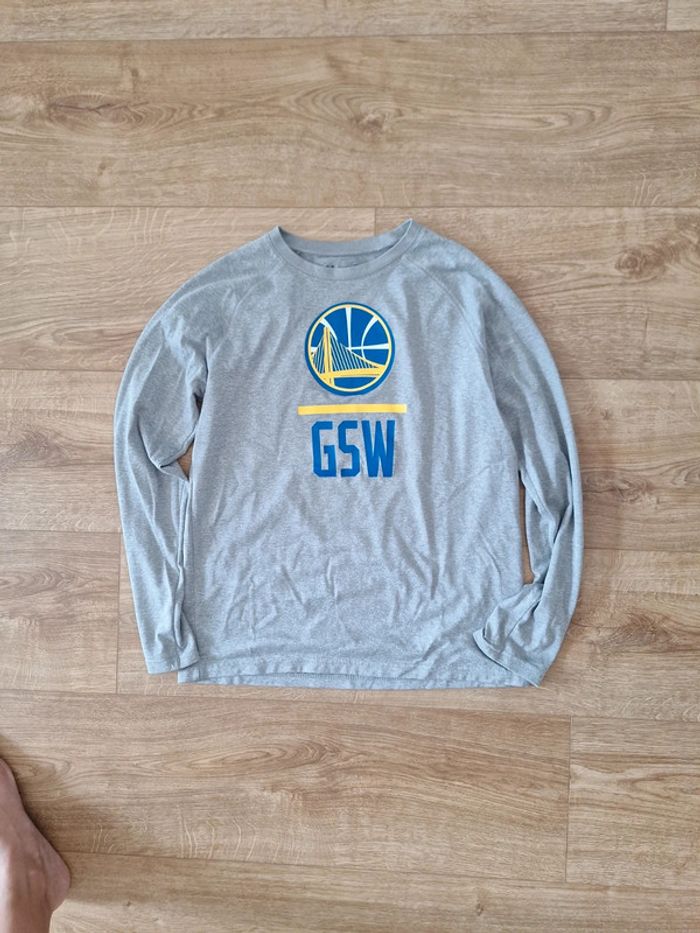 Tee shirt manche longue GSW 12 ans