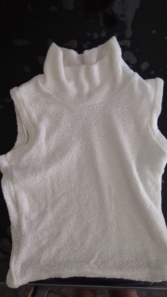 Adorable haut blanc en maille