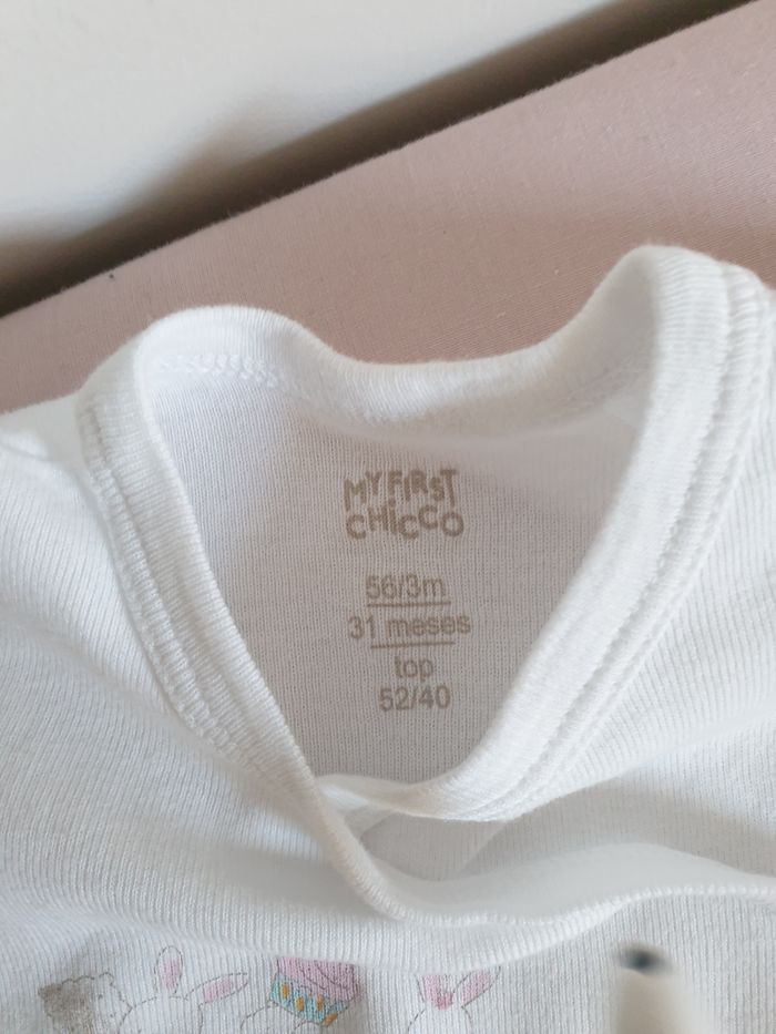 Lot 3 bodys chicco 🎀3mois/56cm - photo numéro 2