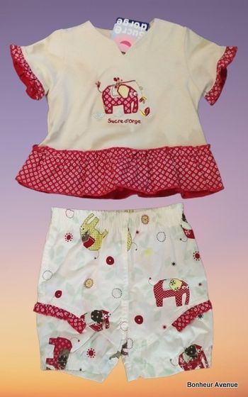 Ensemble Sucre d'orge - Taille 3 mois (60 cm) - Neuf