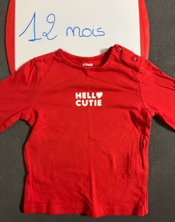 Teeshirt manches longues 12 mois