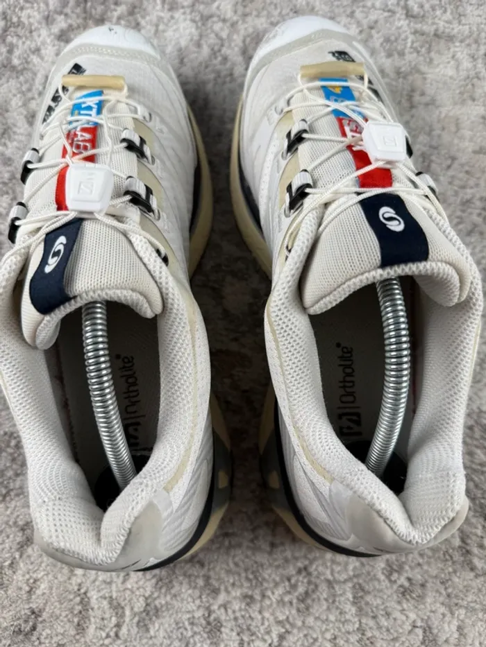Salomon XT-4 OG - White Lunar Rock - White & Beige & Blue - photo numéro 18